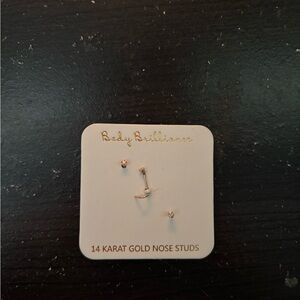Body Brilliance Gold Nose Studs